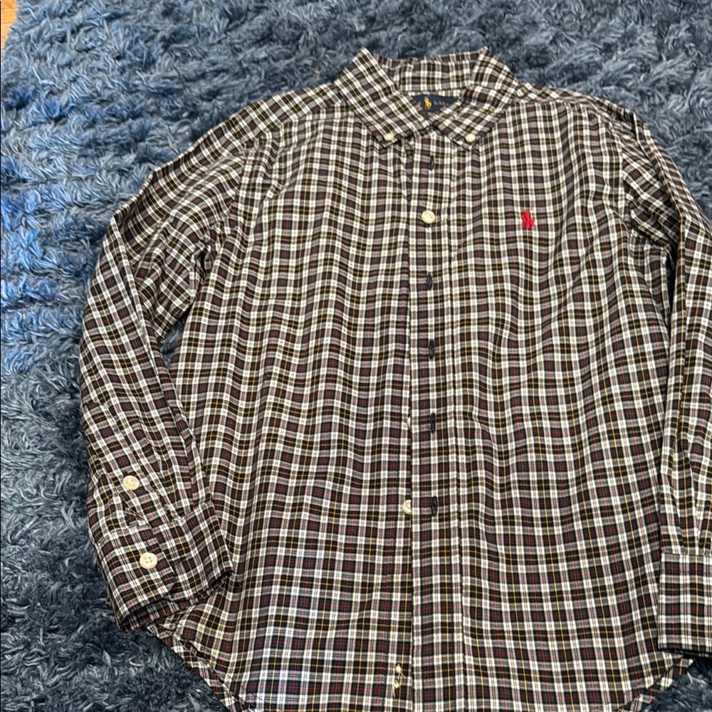 Polo by Ralph Lauren Boys black  Plaid Shirt